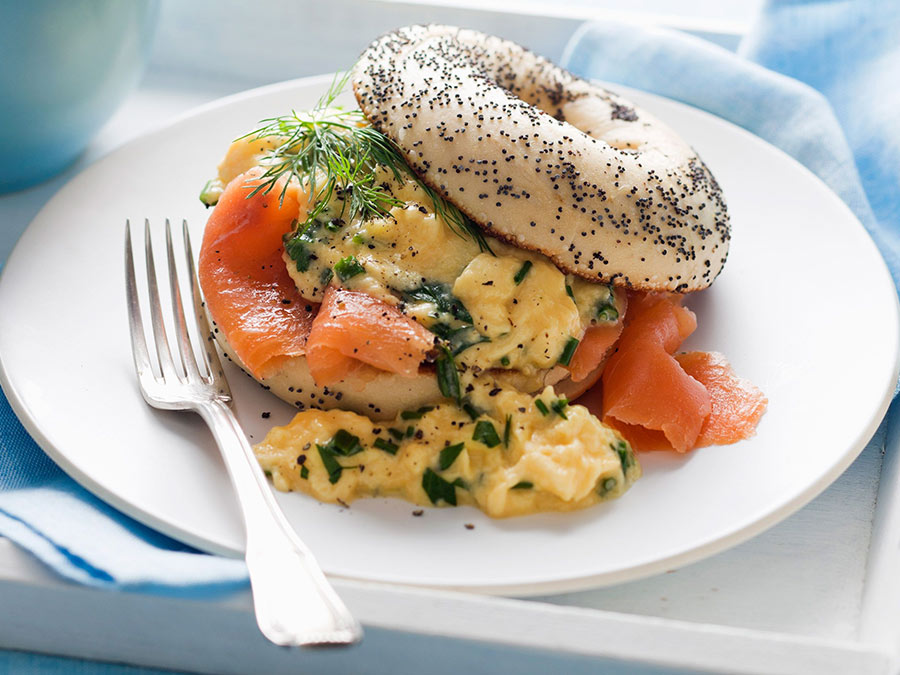 Toasted Bagel with Salmon